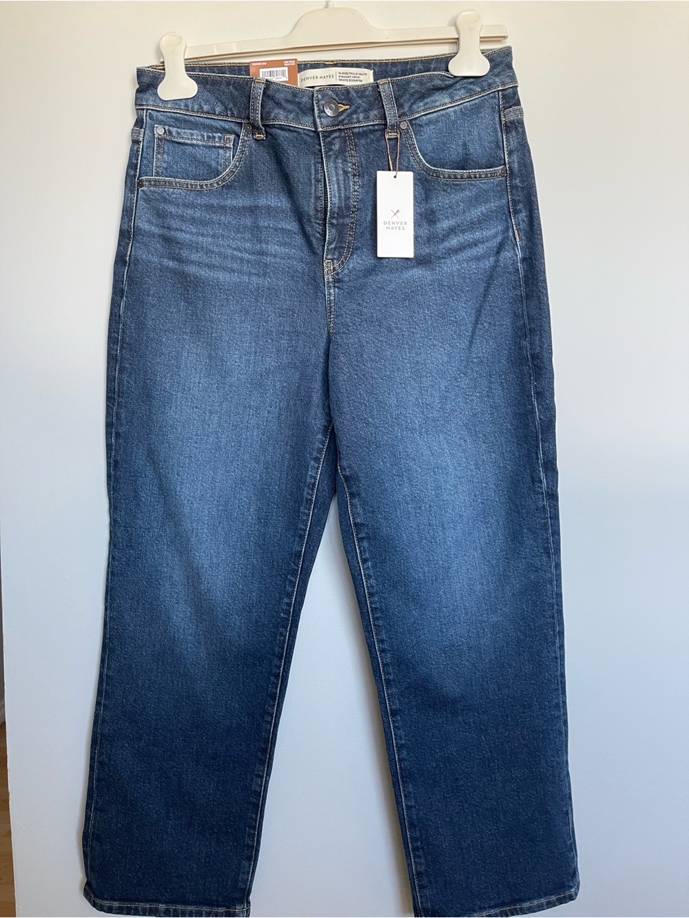 Denver Hayes Dark Blue Cropped Ankle Jeans